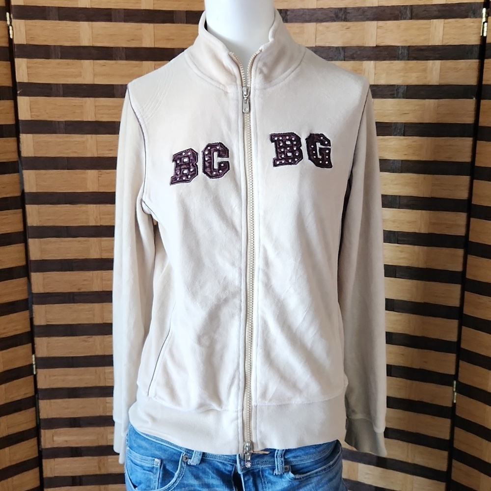 Bcbgmazazria zip up velour jacket